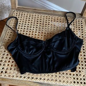 zara black bustier top 🖤